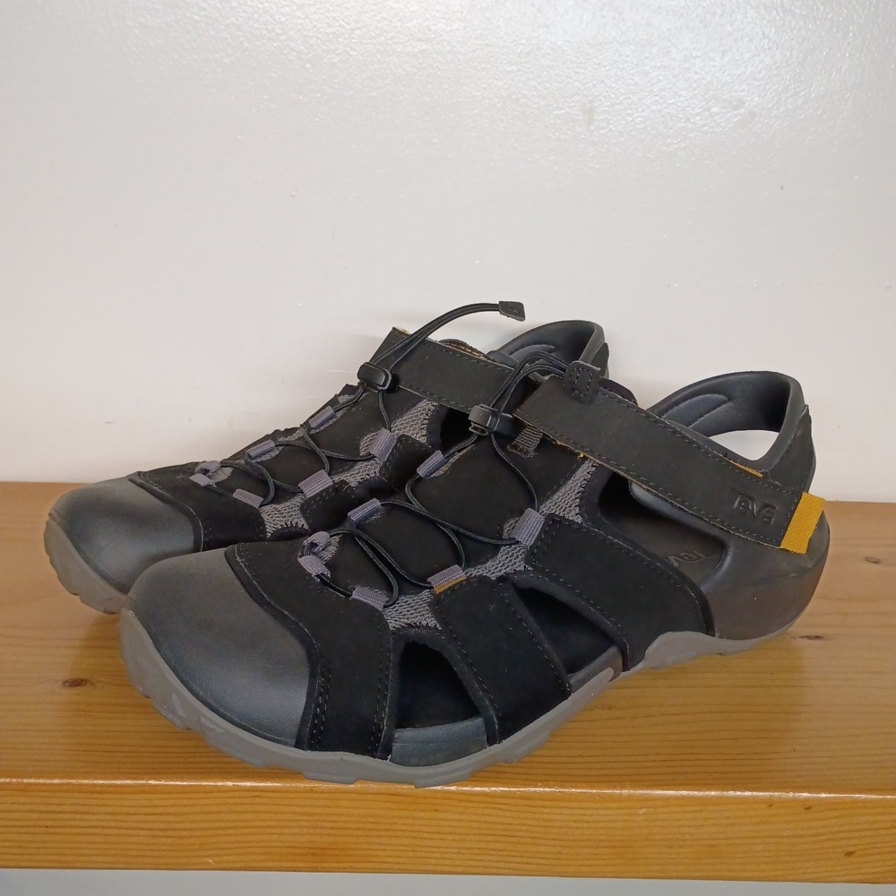 Teva Flintwood Black Sport Sandals Black Men's Size 11 Hiking Water‎ Outdoors